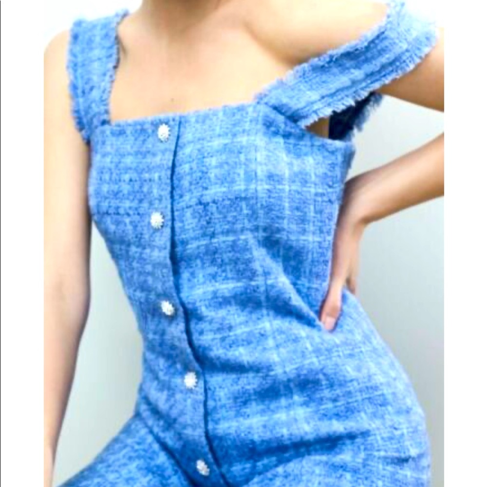 Zara tweed and rhinestone dress